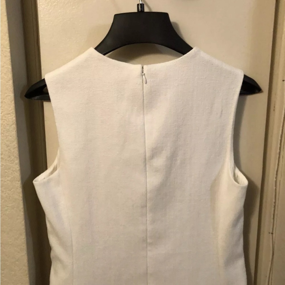 l'agence white tweed look sleeveless dress sz 4 - Picture 6 of 8